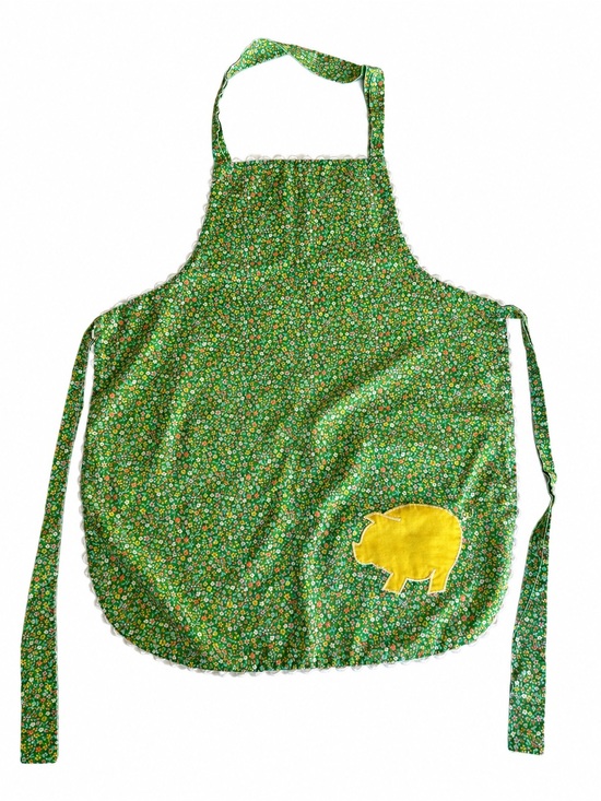 Source Unknown Other - Vintage 1970s Reversible Floral Pig Apron Handmade Cottagecore